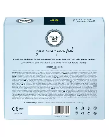 Image du pack de 36 préservatifs Mister Size 49mm pour confort et sécurité optimale-3