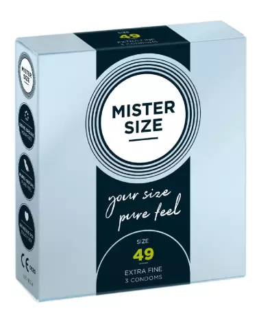 Image préservatifs Mister Size 49mm pack de 3 - Confort et Sécurité-1