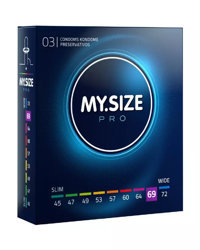 Photo des préservatifs MY.SIZE PRO 69mm de My.Size Pro, grande taille, confort et sécurité-1