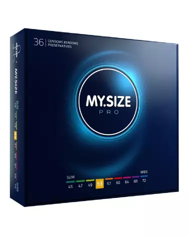 Image des préservatifs MY.SIZE PRO 53mm, pack de 36, confort et sécurité optimal-1