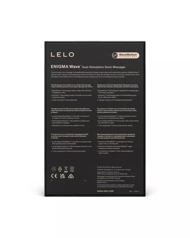 Image du stimulateur LELO Enigma Wave Noir pour plaisir du Point G-5