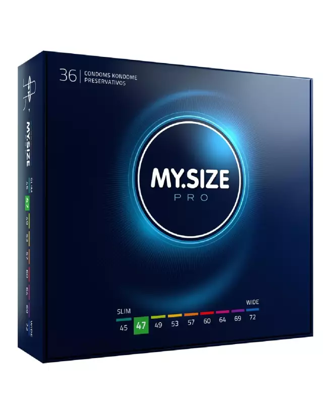 Image préservatifs MY.SIZE PRO 47mm pack de 36 pour confort optimal et sécurité-1