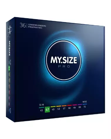 Image préservatifs MY.SIZE PRO 47mm pack de 36 pour confort optimal et sécurité-1