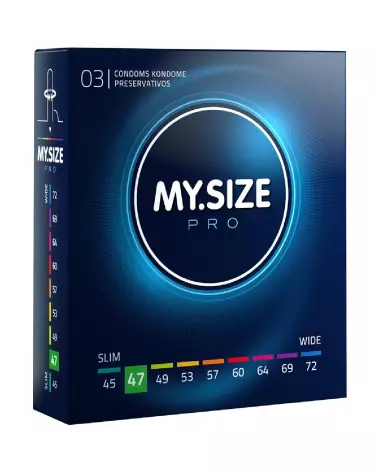 Image préservatifs MY.SIZE PRO 47mm pack de 3 pour confort optimal et protection maximale-1