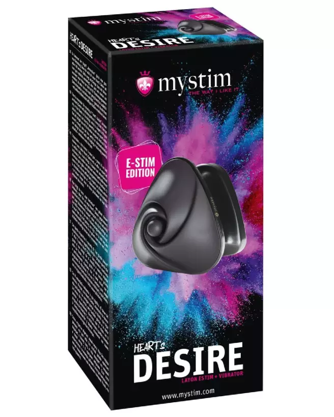 Image du Mystim Heart's Desire eStim Layon Vibrator pour stimulation intime avancée-1