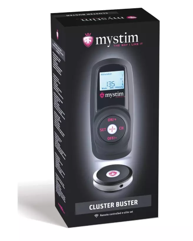 Image du Cluster Buster de Mystim en utilisation, appareil d'électro-stimulation avancé-1