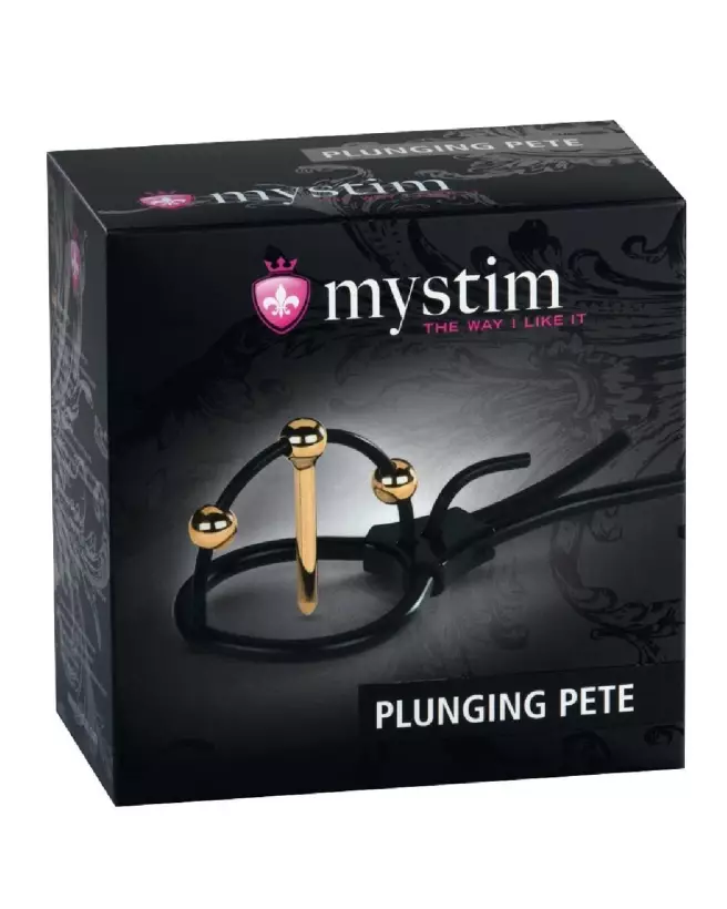 Image de Plunging Pete de Mystim pour electro-stimulation avec dilatateur doré et boucle réglable-1