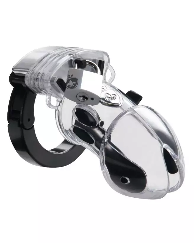 Image de la cage de chasteté Pubic Enemy No 1 Transparent par Mystim pour electro-stimulation-2