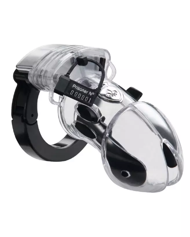 Image de la cage de chasteté Pubic Enemy No 1 Transparent par Mystim pour electro-stimulation-3