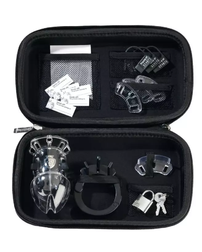 Image de la cage de chasteté Pubic Enemy No 1 Transparent par Mystim pour electro-stimulation-4