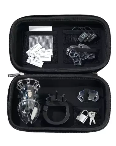 Image de la cage de chasteté Pubic Enemy No 1 Transparent par Mystim pour electro-stimulation-4