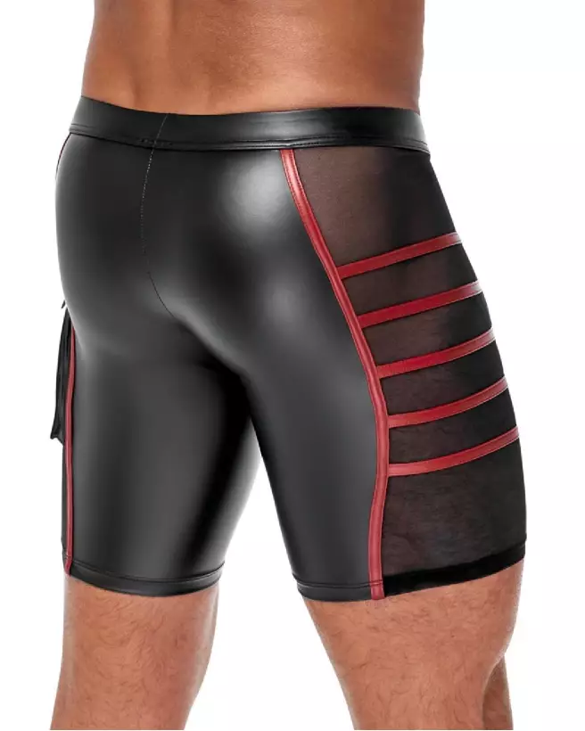 Image des shorts boxers NEK pour hommes en noir et rouge taille 2XL, confort et style-4