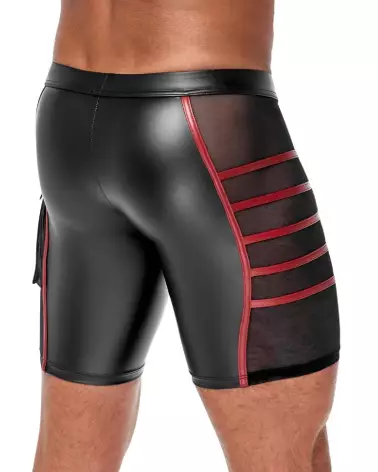 Image des shorts pour hommes NEK noir et rouge, taille S, style confortable et sportif-4
