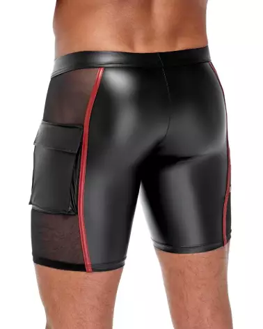 Image des shorts pour hommes NEK noir et rouge, taille S, style confortable et sportif-5