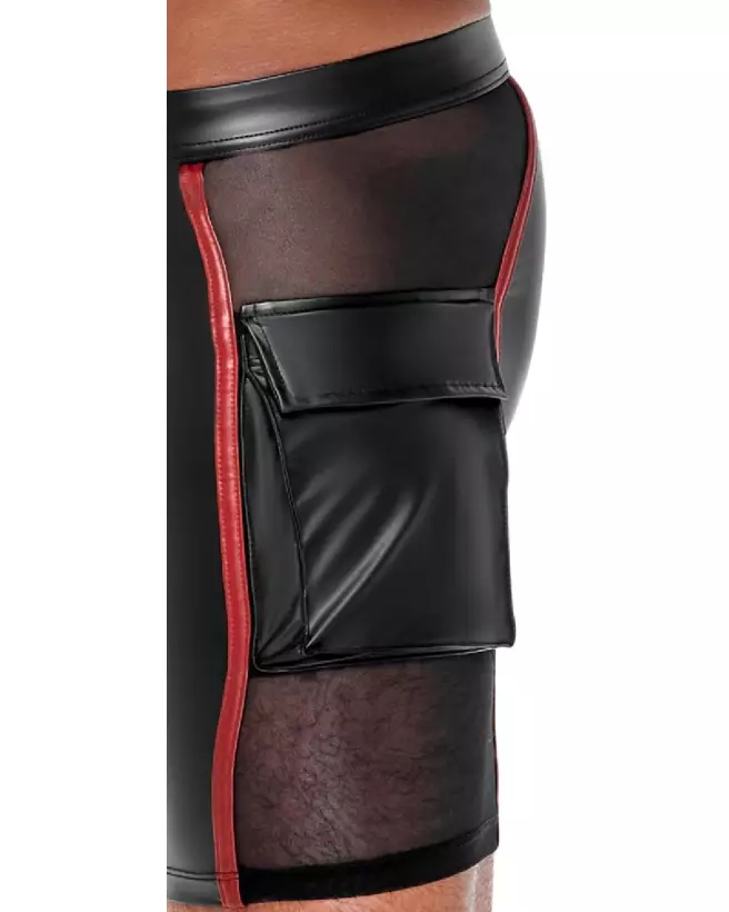 Image des shorts pour hommes NEK noir et rouge, taille S, style confortable et sportif-7