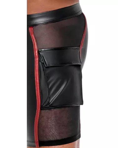Image des shorts pour hommes NEK noir et rouge, taille S, style confortable et sportif-7