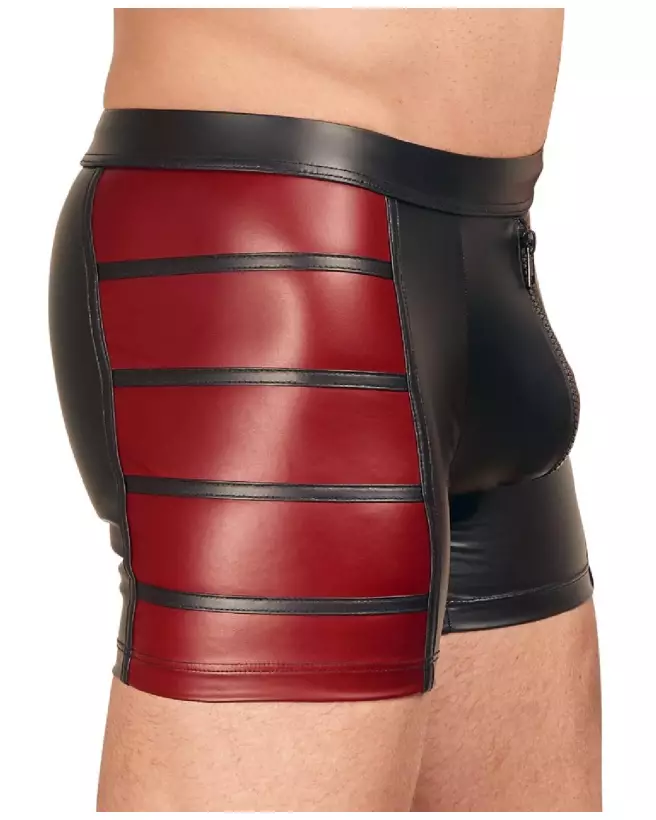 Boxer NEK noir et rouge taille S pour hommes, confortable et stylé-3