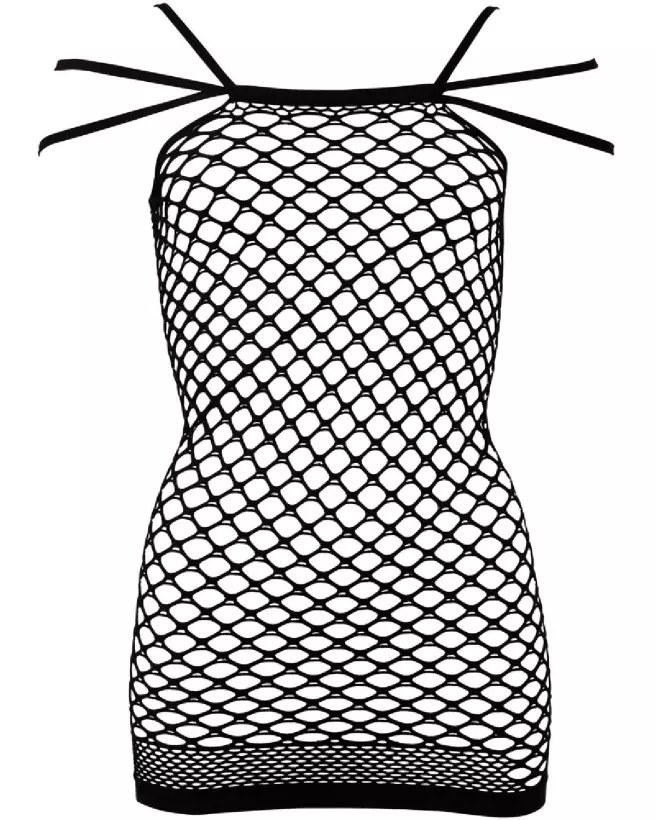 Robe résille NO:XQSE avec trois bretelles pour un look sexy et élégant en tailles S-L-4