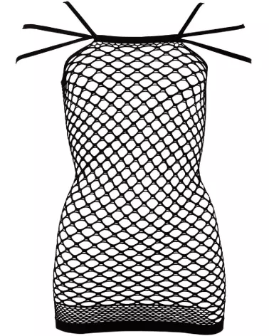 Robe résille NO:XQSE avec trois bretelles pour un look sexy et élégant en tailles S-L-5