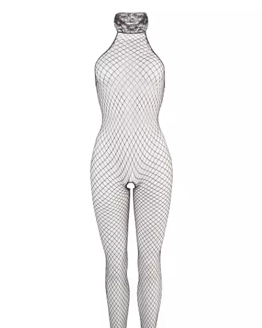 Net Catsuit Black S/M de NO:XQSE en résille élégant et sexy-5