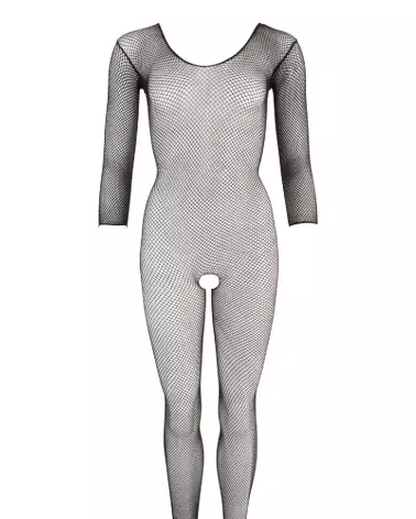 Net Catsuit noir en résille taille S-L par NO:XQSE, lingerie sensuelle et élégante-4