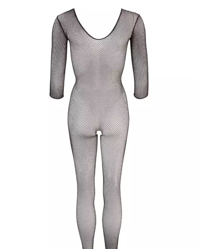 Net Catsuit noir en résille taille S-L par NO:XQSE, lingerie sensuelle et élégante-5