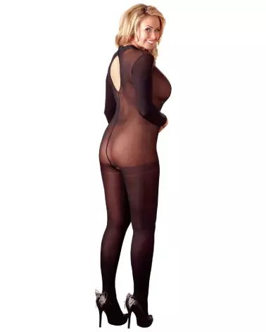 Catsuit ouvert NO:XQSE taille XL-XXL en noir, lingerie sexy et confortable-4