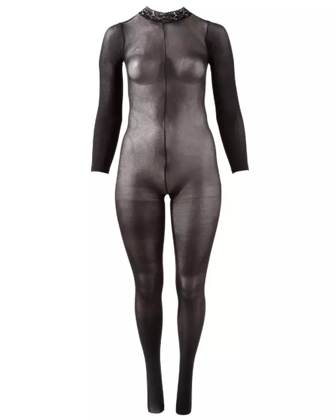 Catsuit ouvert NO:XQSE taille XL-XXL en noir, lingerie sexy et confortable-6