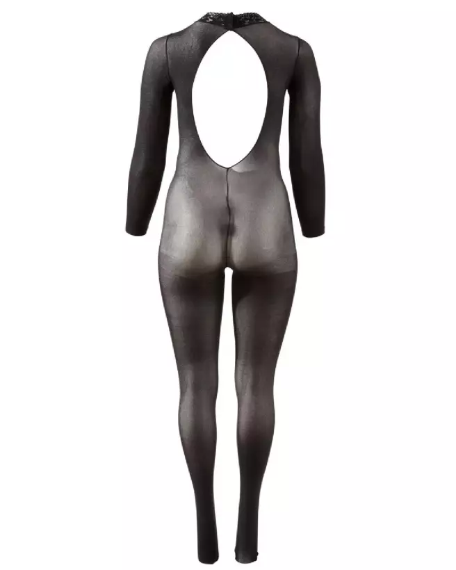 Catsuit ouvert NO:XQSE taille XL-XXL en noir, lingerie sexy et confortable-7