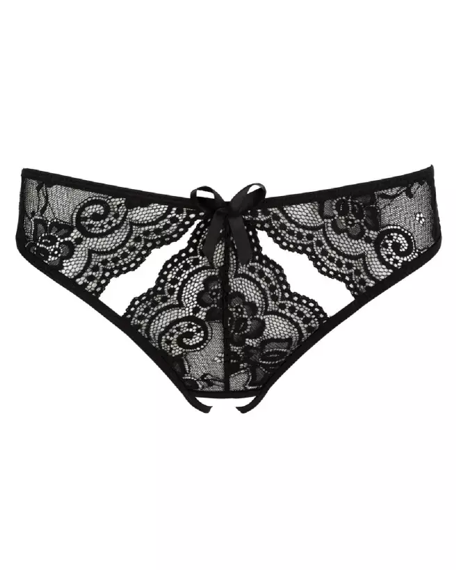 Image de Crotchless Briefs Noirs NO:XQSE Taille L - Lingerie Séduisante et Confortable-4