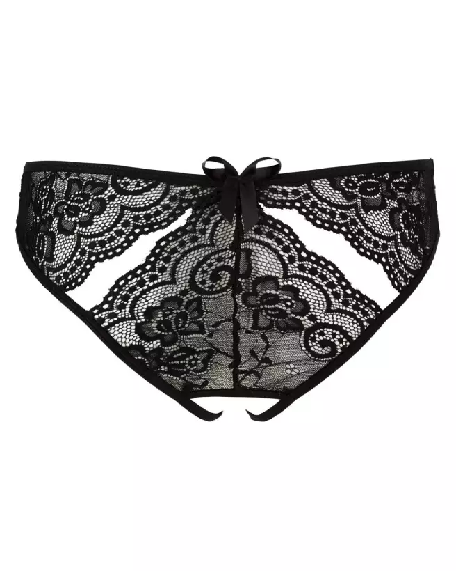 Image de Crotchless Briefs Noirs NO:XQSE Taille L - Lingerie Séduisante et Confortable-5
