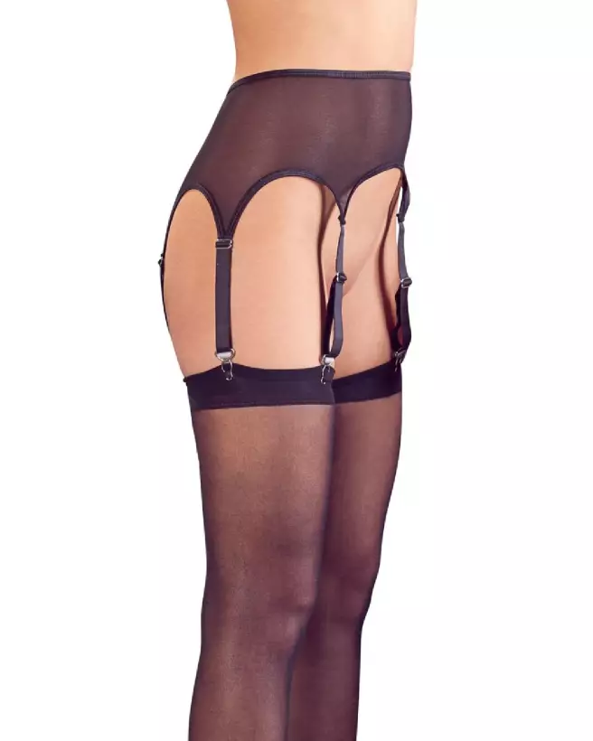 Porte-jarretelles noir NO:XQSE taille S/M, lingerie élégante et sexy-3