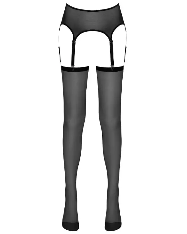 Porte-jarretelles noir NO:XQSE taille S/M, lingerie élégante et sexy-7