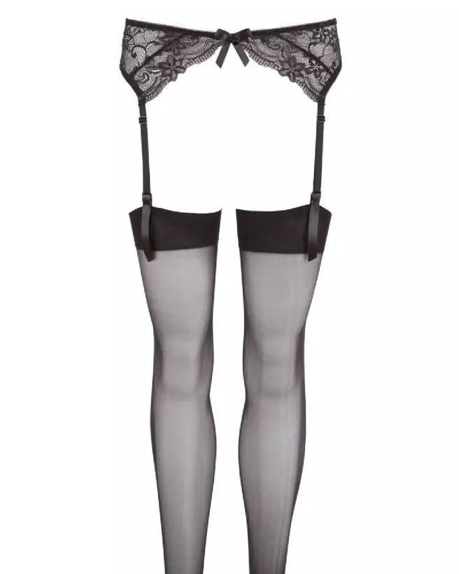 Porte-jarretelles noir taille S/M NO:XQSE élégant et confortable-4