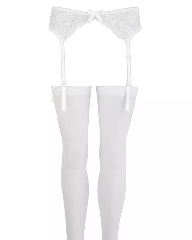 Porte-jarretelles blanc taille S/M de NO:XQSE pour élégance et confort-4