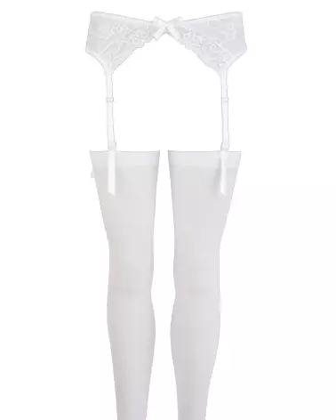 Porte-jarretelles blanc NO:XQSE taille M/L élégant et confortable-4