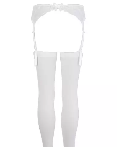 Porte-jarretelles blanc NO:XQSE taille M/L élégant et confortable-5