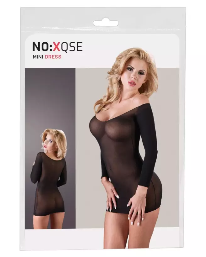 Robe sexy en nylon NO:XQSE taille mini S-L, style élégant et confortable-1