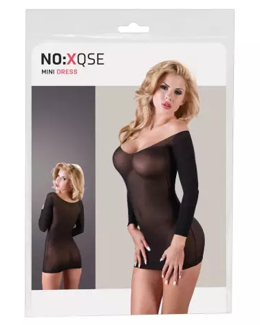 Robe sexy en nylon NO:XQSE taille mini S-L, style élégant et confortable-1