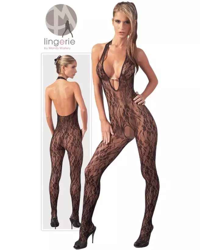 Catsuit avec perles NO:XQSE taille S/M, tenue séduisante et élégante-7