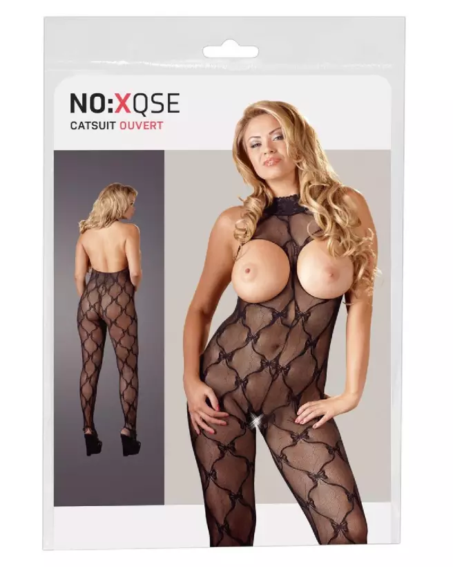 Catsuit Busenfrei NO:XQSE en Taille XL-XXL, Bodystocking Sexy et Confortable-1