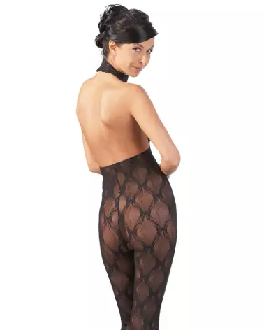 Catsuit Open Bust NO:XQSE en maille sexy taille S-L-3