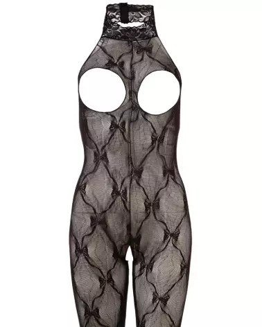 Catsuit Open Bust NO:XQSE en maille sexy taille S-L-4
