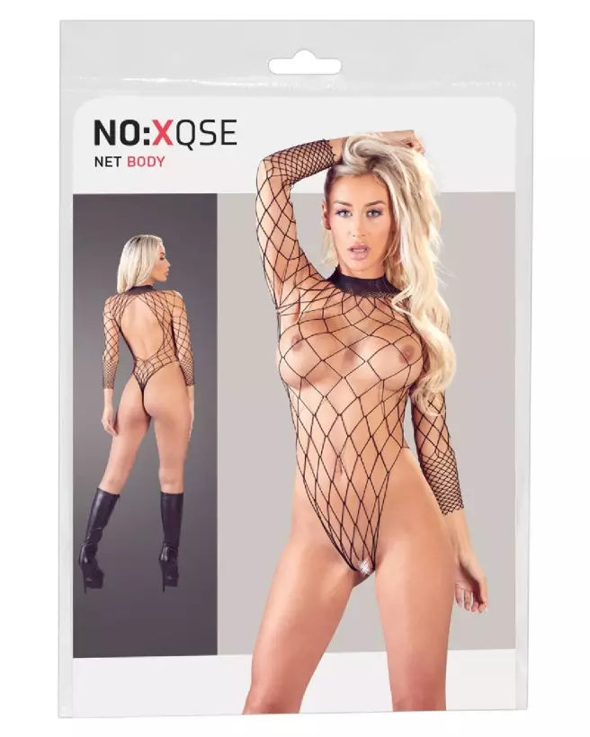 Body Resille NO:XQSE Taille S-L en Fence Net Style Séduisant-1
