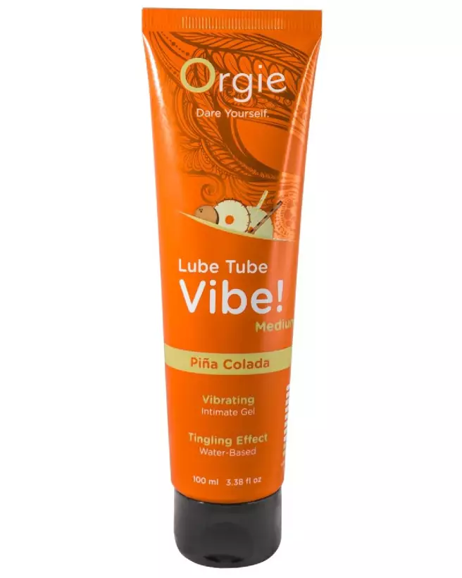 Image du Lube Tube Vibe! Piña Colada100 par Orgie, lubrifiant comestible à base d'eau-1
