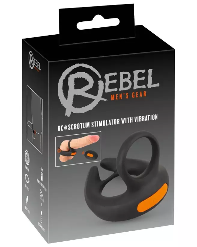 Rebel RC Scrotum Stimulator, Anneau Érotique pour Homme, Stimulation Intense-1