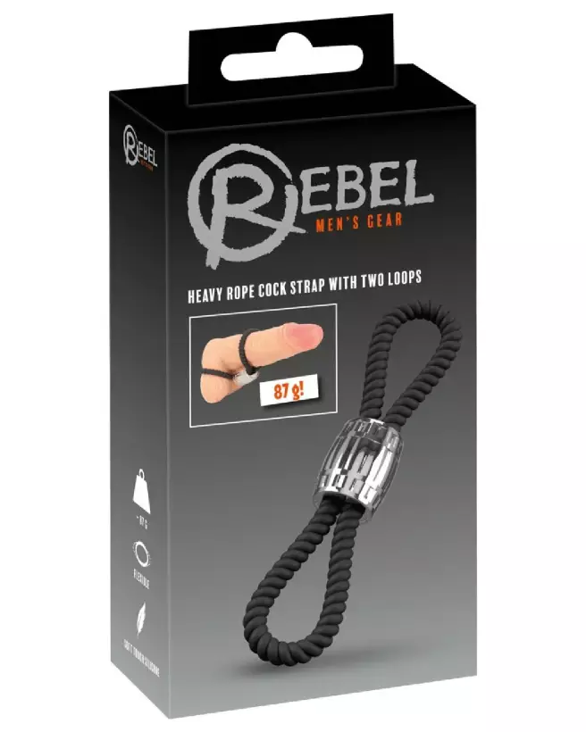 Image du Rebel Heavy Rope Cock Strap 2L pour une endurance accrue et confort optimal-1