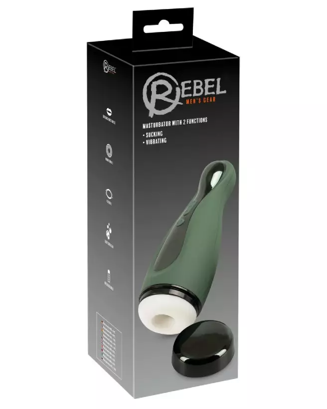Rebel Masturbator with 2 Functions - Masturbateur ergonomique et réaliste pour plaisir masculin intensifié-1