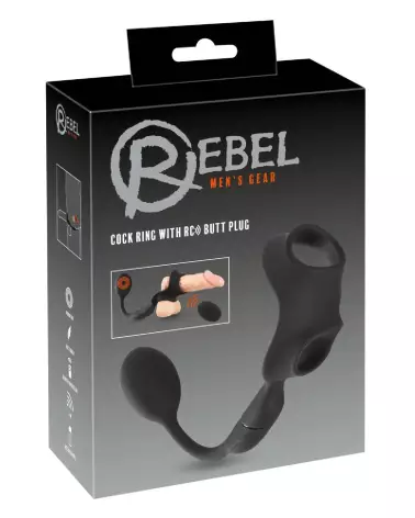 Cock Ring REBEL avec télécommande et plug anal pour maximiser le plaisir et l'endurance-1