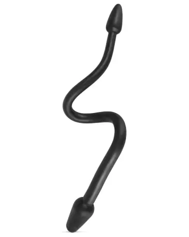 Image du Nature Skin Double Plug Black de Rebel - Double Dong pour plaisir double-3